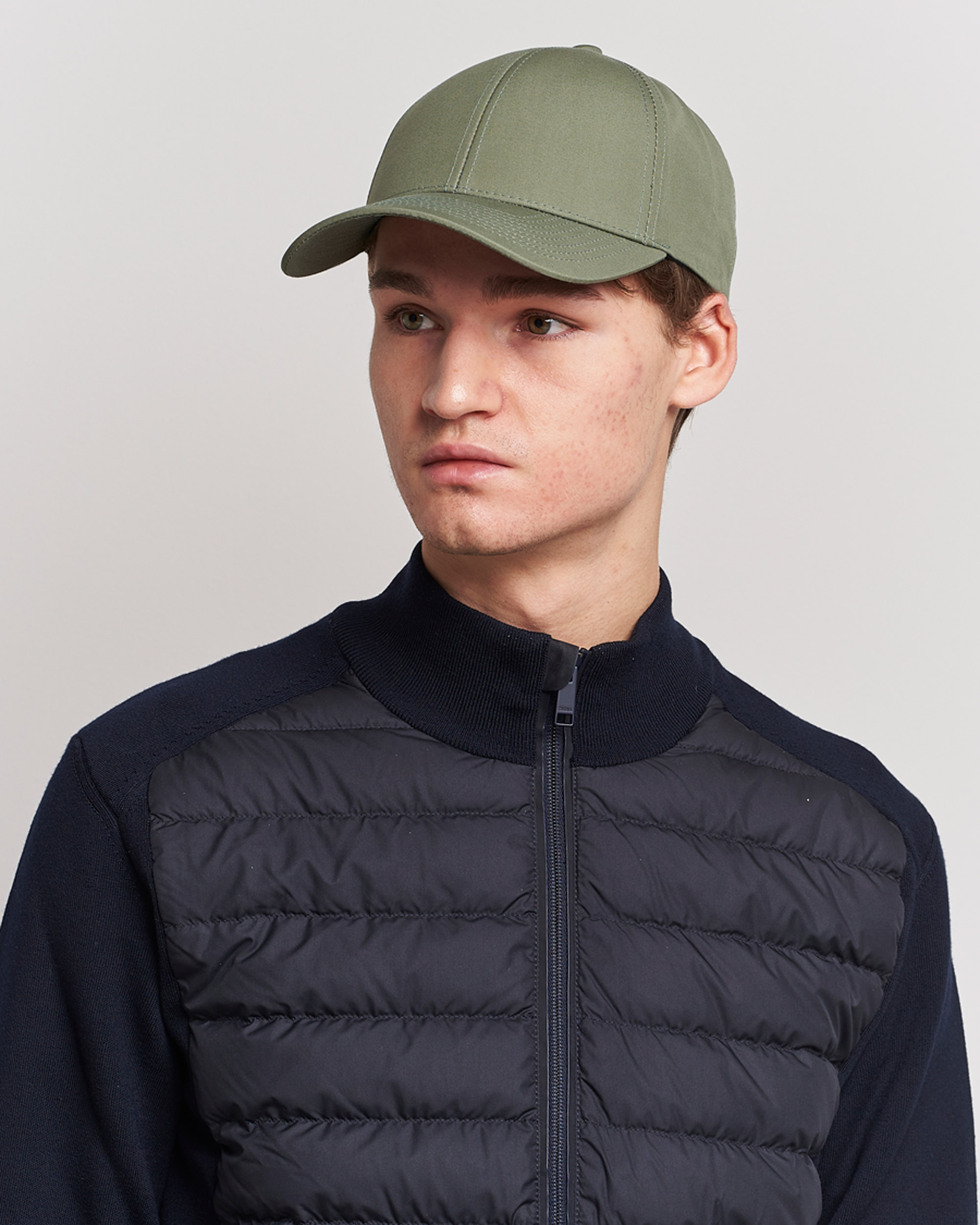 Herre |  | Varsity Headwear | Cotton Baseball Cap Sage Green