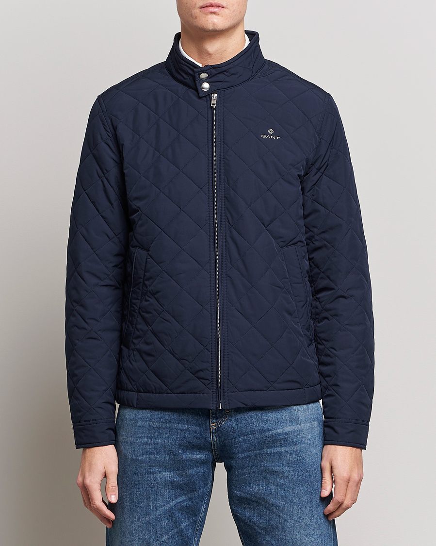 Herr | Quiltade jackor | GANT | The Quilted Windcheater Evening Blue