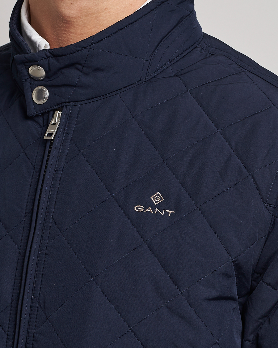 Herr | Jackor | GANT | The Quilted Windcheater Evening Blue
