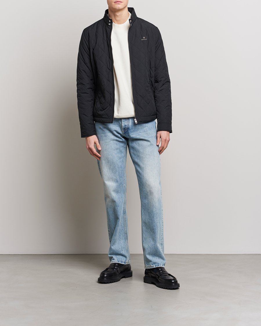 Herr | Jackor | GANT | The Quilted Windcheater Black
