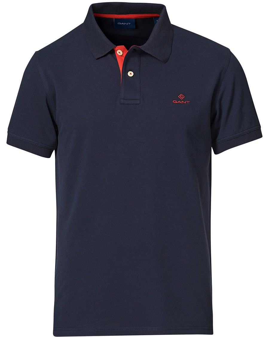 Herr | Pikéer | GANT | Contrast Collar Polo Evening Blue