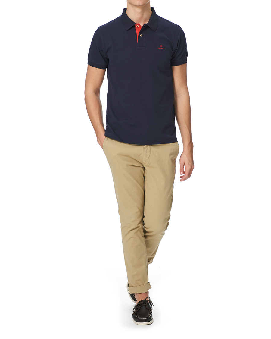 Herr | Pikéer | GANT | Contrast Collar Polo Evening Blue