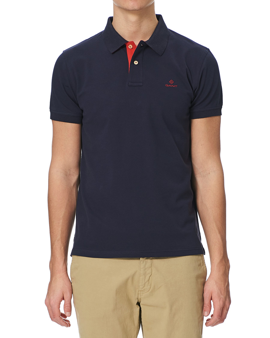 Herr | Pikéer | GANT | Contrast Collar Polo Evening Blue