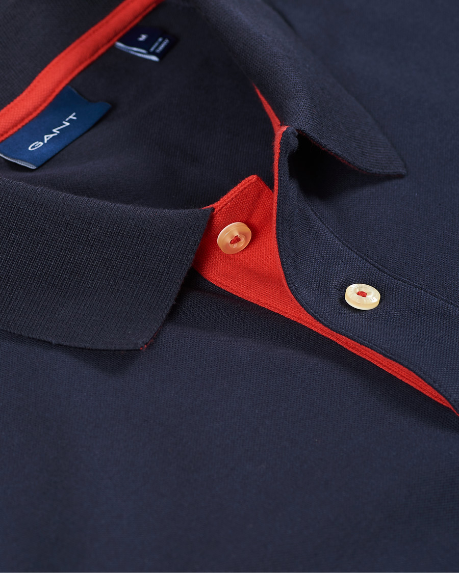 Herr | Pikéer | GANT | Contrast Collar Polo Evening Blue
