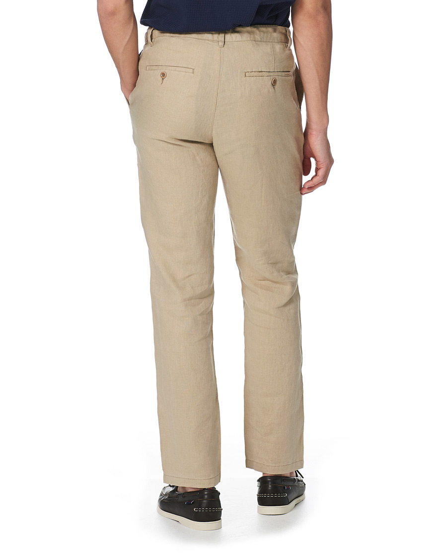 Herr | Byxor | GANT | Relaxed Linen Drawstring Pants Dry Sand