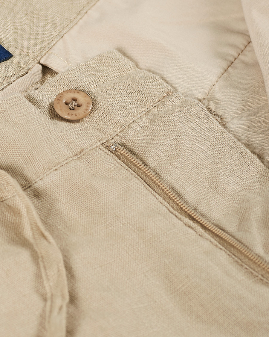 Herr | Byxor | GANT | Relaxed Linen Drawstring Pants Dry Sand