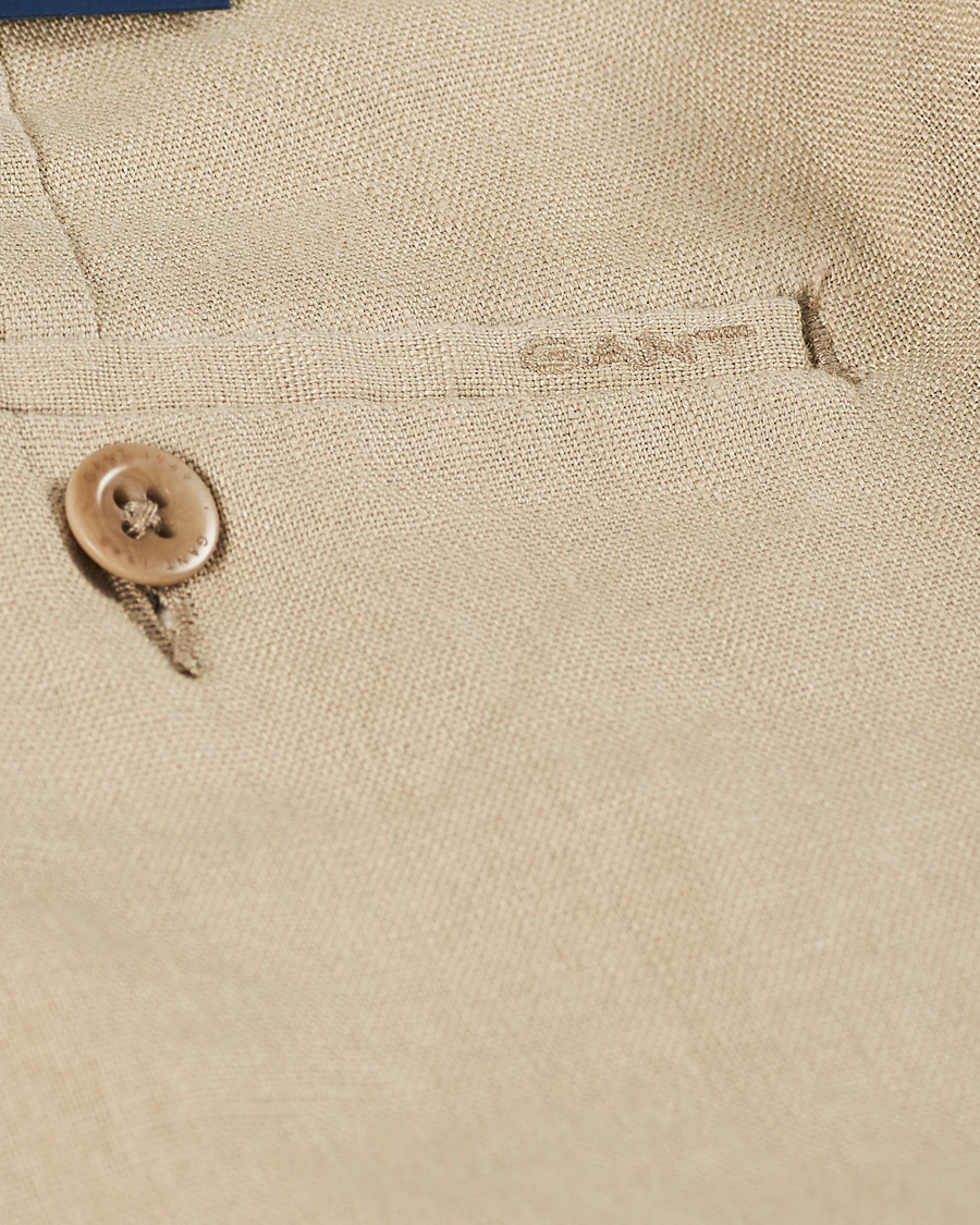 Herr | Byxor | GANT | Relaxed Linen Drawstring Pants Dry Sand