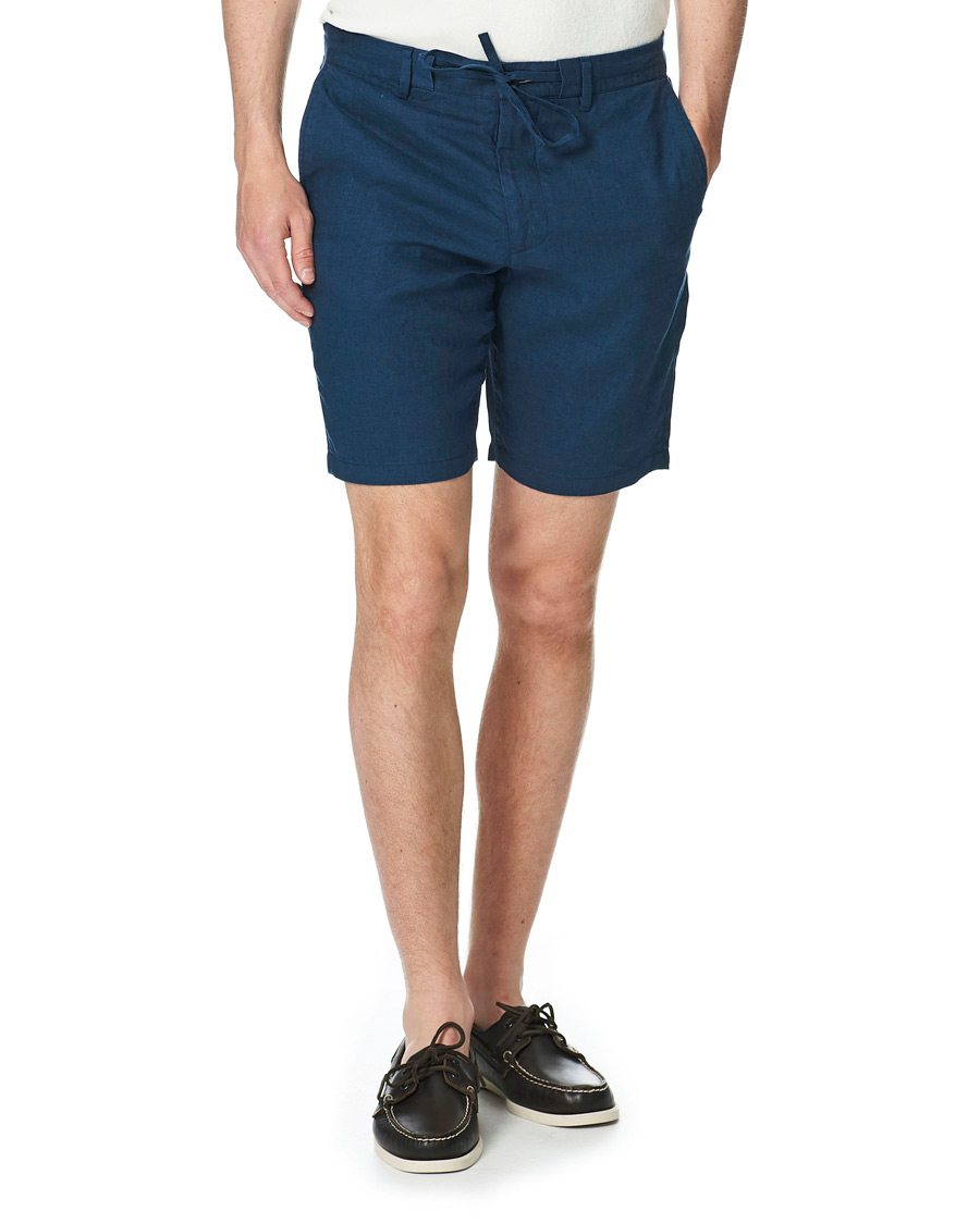 Herr | Shorts | GANT | Relaxed Linen Drawstring Shorts Insignia Blue