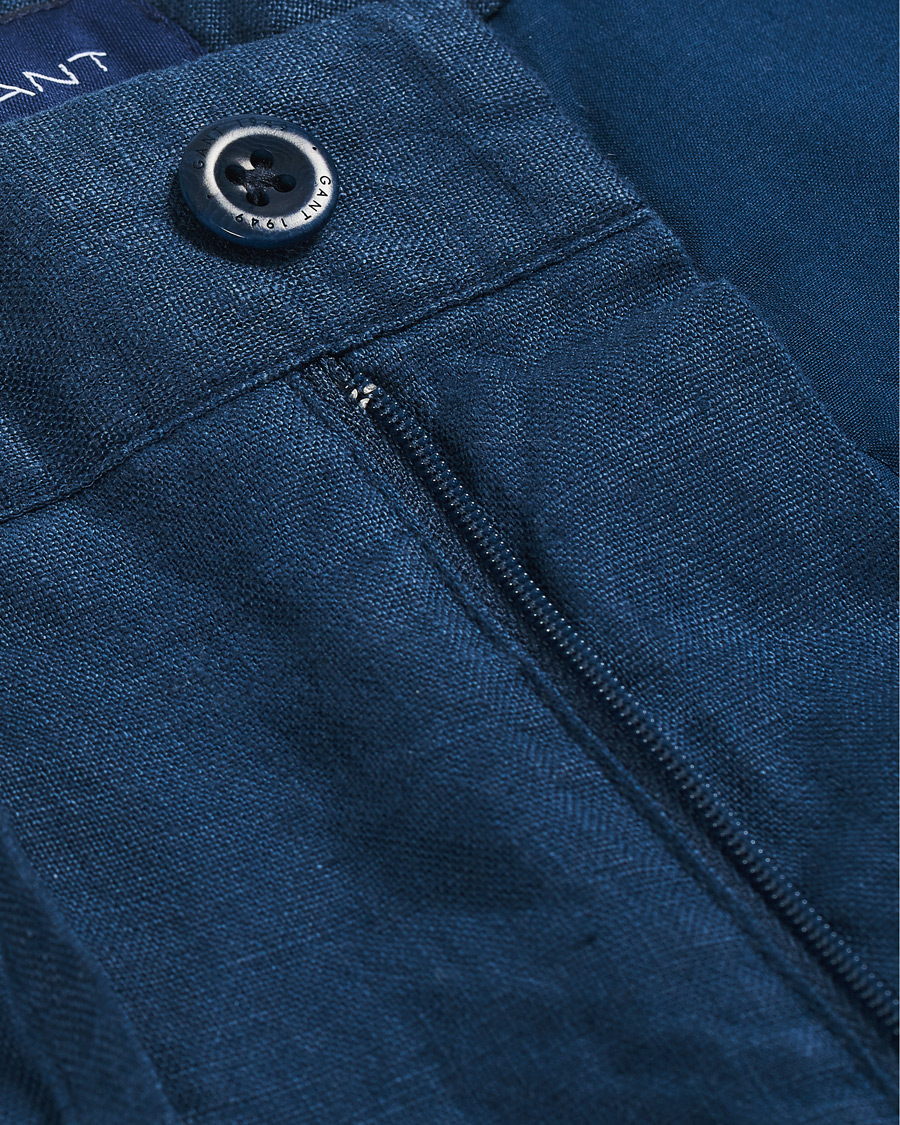 Herr | Shorts | GANT | Relaxed Linen Drawstring Shorts Insignia Blue