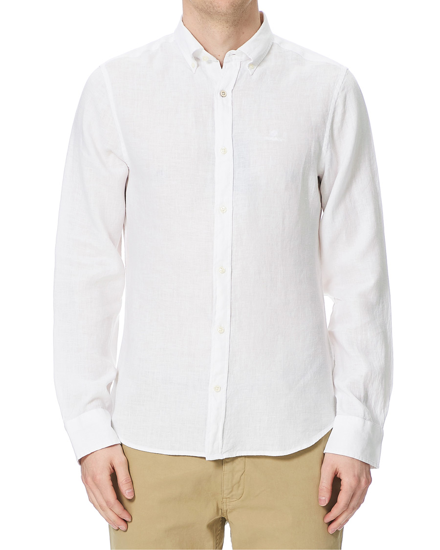 Herr | Skjortor | GANT | Slim Fit Linen Shirt White