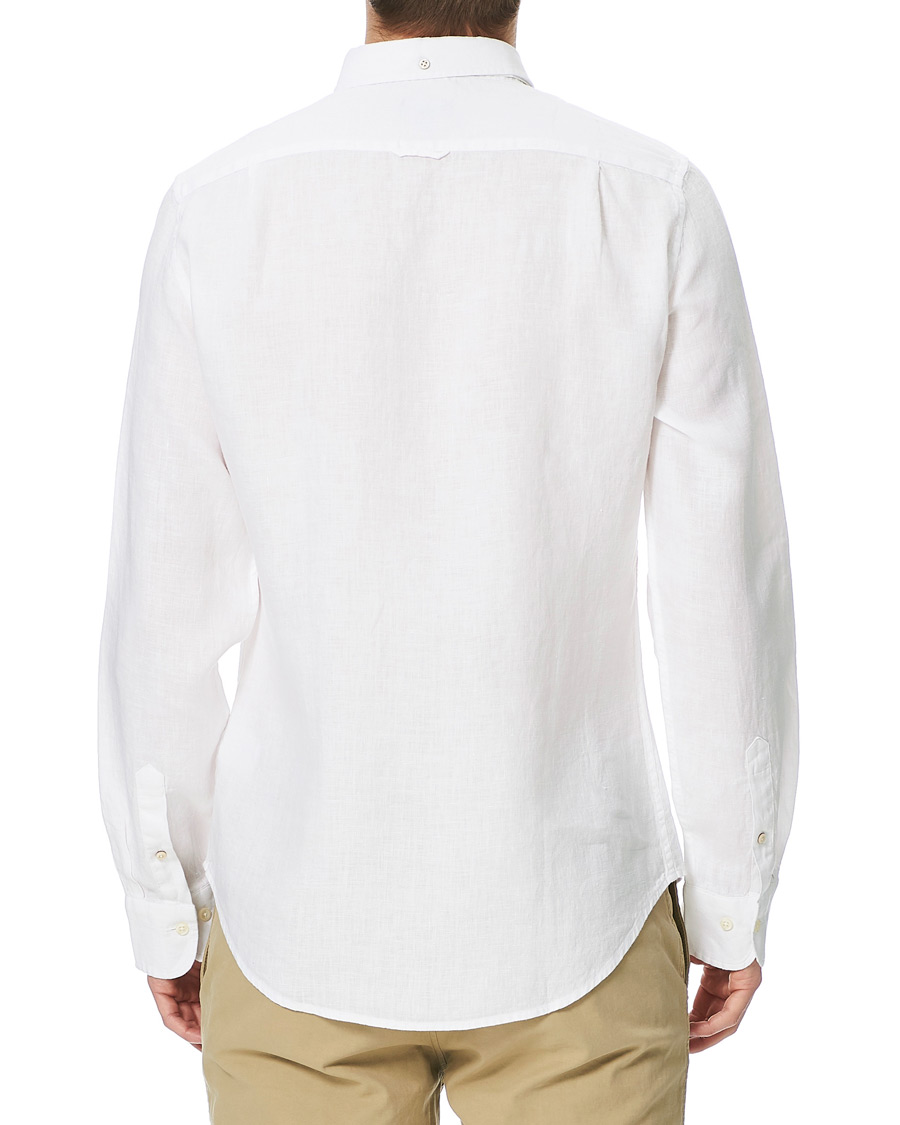 Herr | Skjortor | GANT | Slim Fit Linen Shirt White