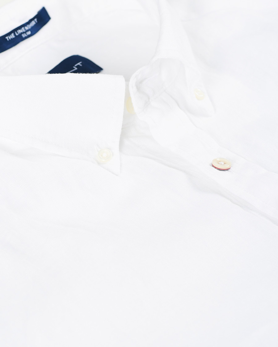 Herr | Skjortor | GANT | Slim Fit Linen Shirt White