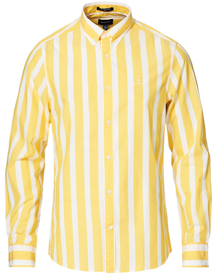 Herr | Skjortor | GANT | Slim Fit Heritage Striped Shirt Yellow/White