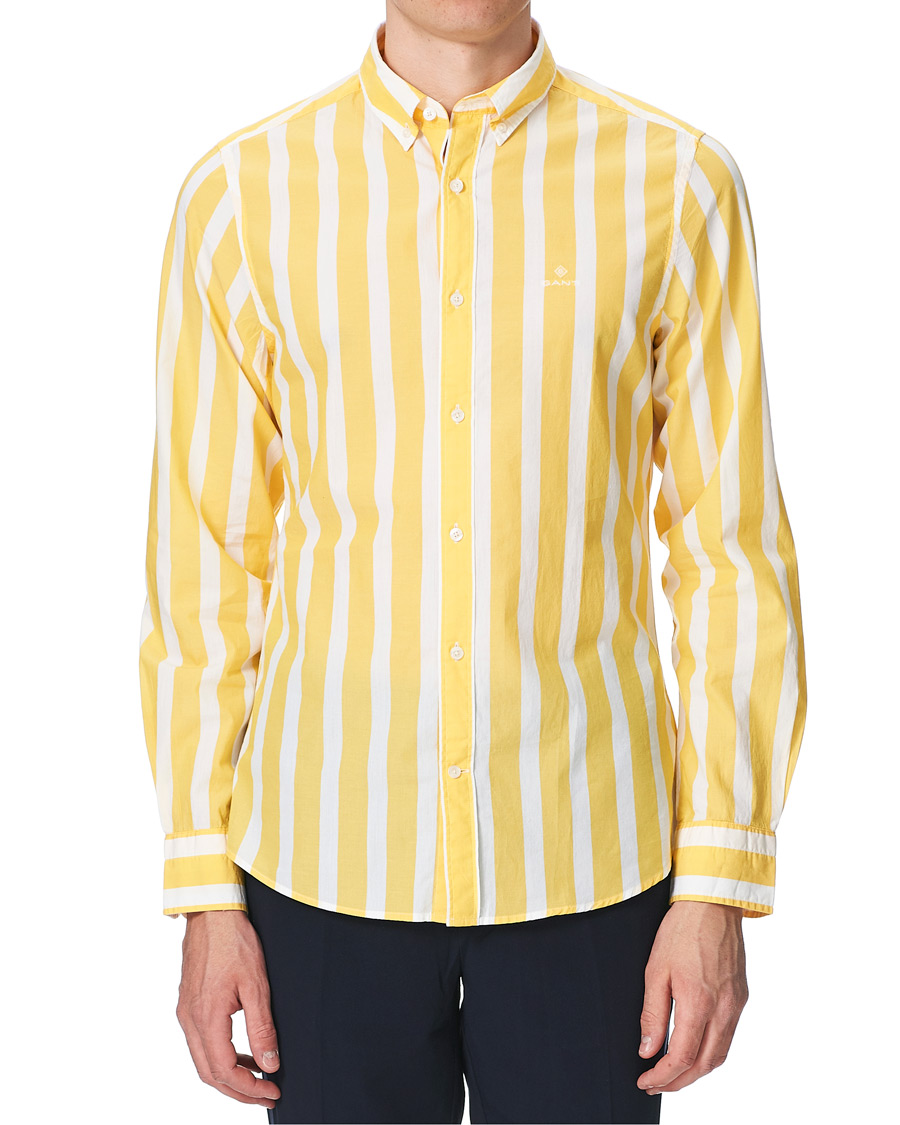 Herr | Skjortor | GANT | Slim Fit Heritage Striped Shirt Yellow/White