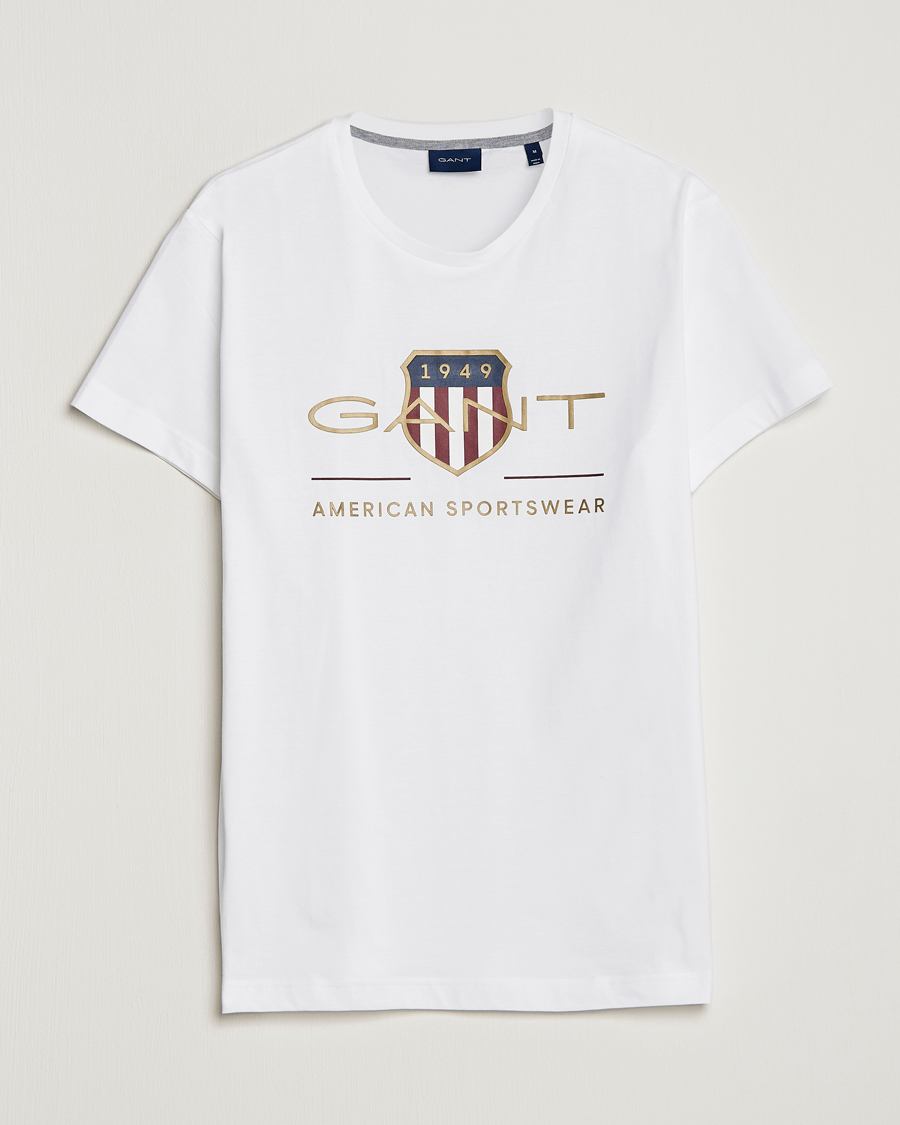 Herr | T-Shirts | GANT | Archive Shield Logo T-Shirt White