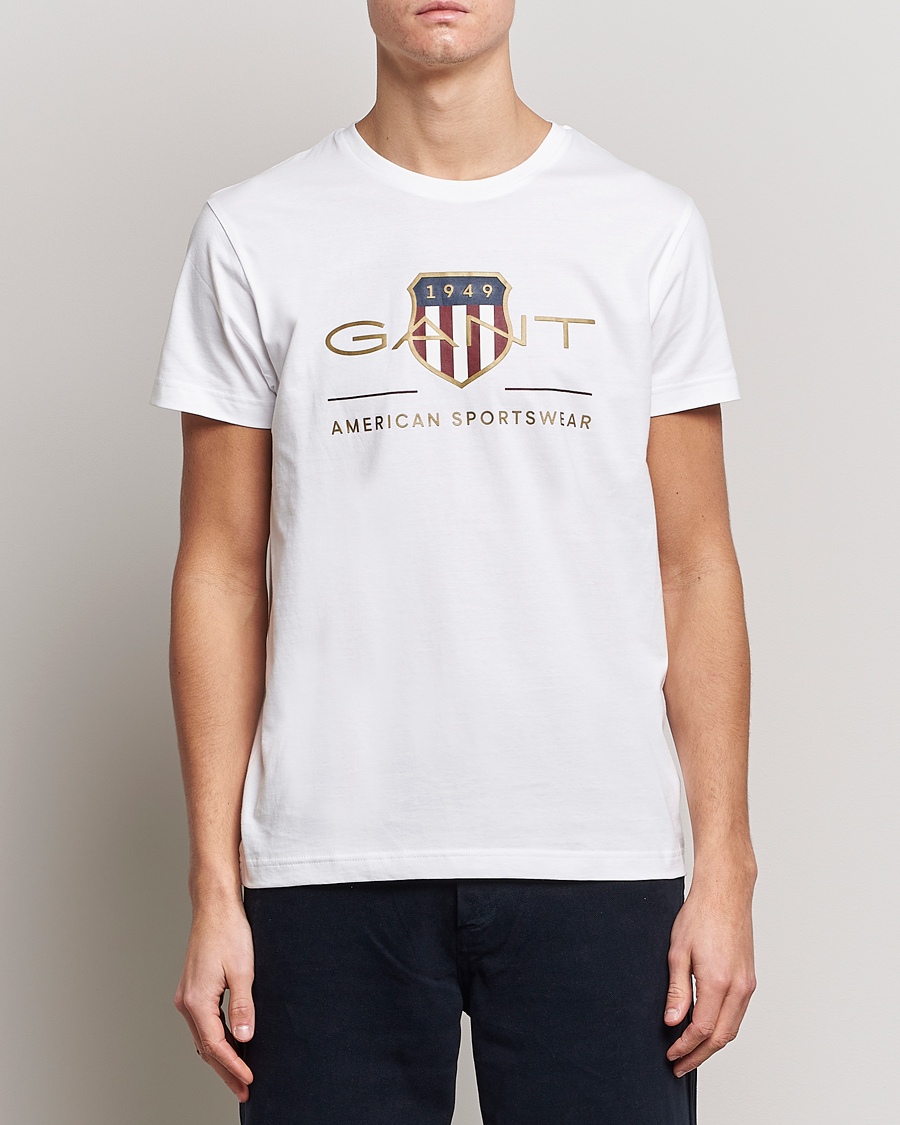 Herr | GANT | GANT | Archive Shield Logo T-Shirt White