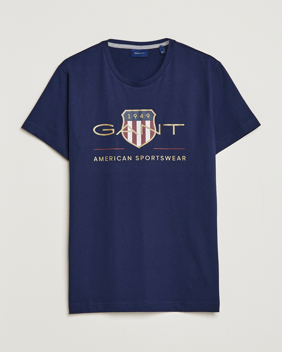 Herr | T-Shirts | GANT | Archive Shield Logo T-Shirt Evening Blue