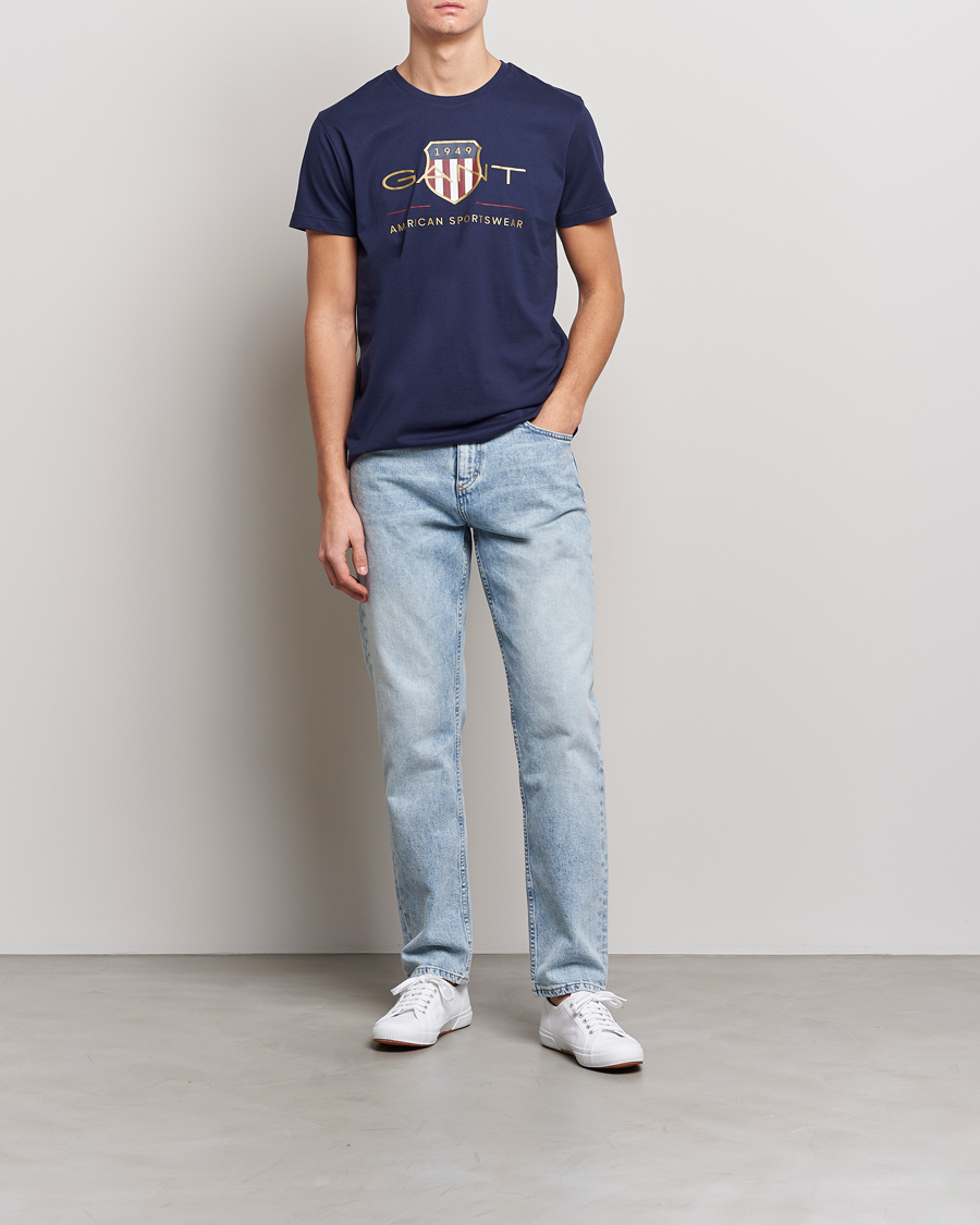 Herr | T-Shirts | GANT | Archive Shield Logo T-Shirt Evening Blue