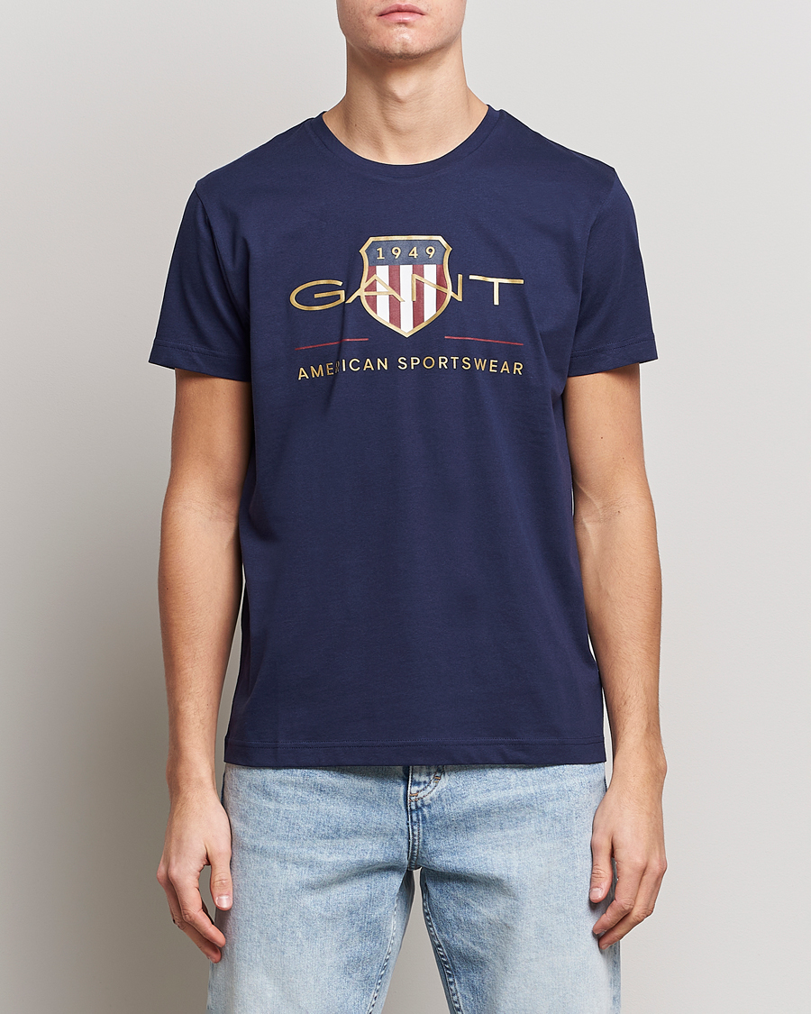 Herr | T-Shirts | GANT | Archive Shield Logo T-Shirt Evening Blue