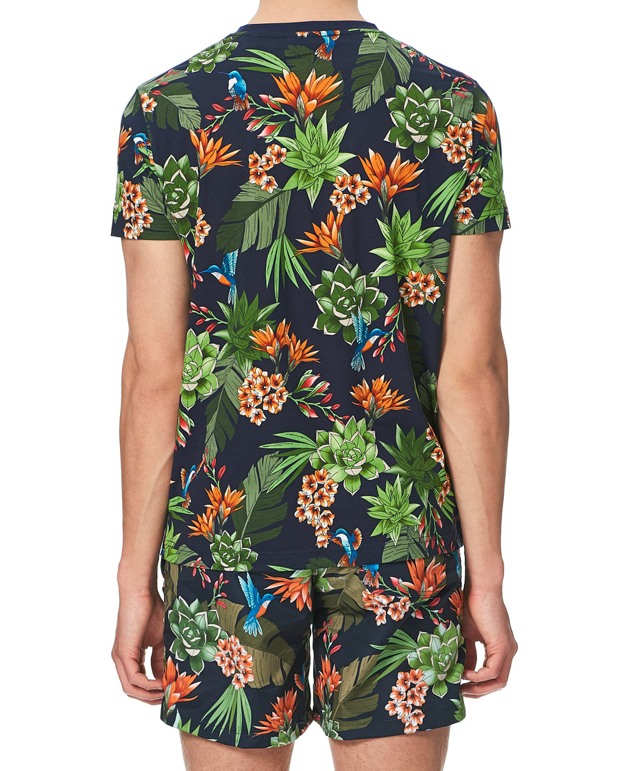 Herr | T-Shirts | GANT | Printed Humming Garden Tee Evening Blue