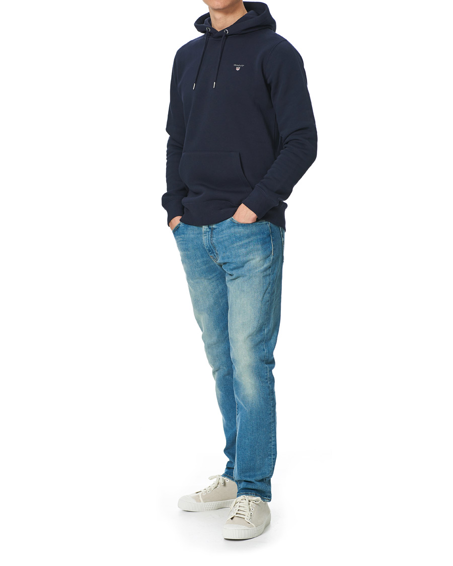 Herr | Tröjor | Gant | Original Shield Logo Hoodie Evening Blue