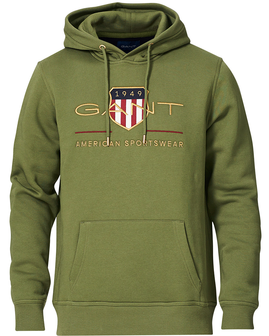 Herr | Tröjor | GANT | Archive Shield Hoodie Four Leaf Green