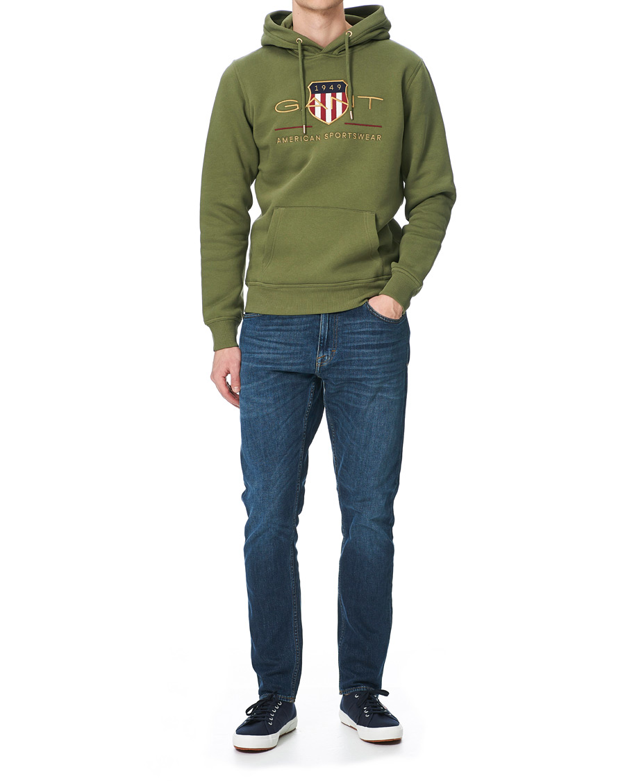 Herr | Tröjor | GANT | Archive Shield Hoodie Four Leaf Green