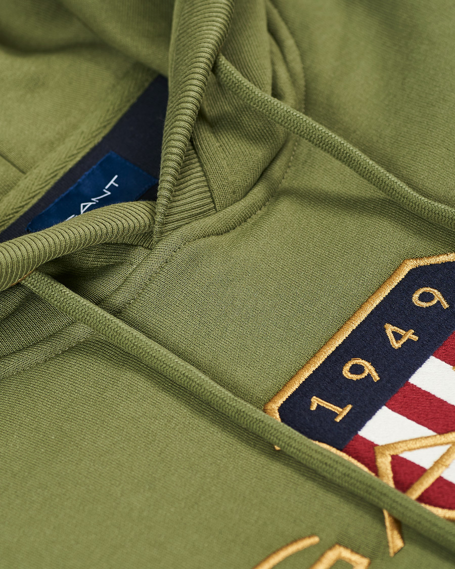 Herr | Tröjor | GANT | Archive Shield Hoodie Four Leaf Green