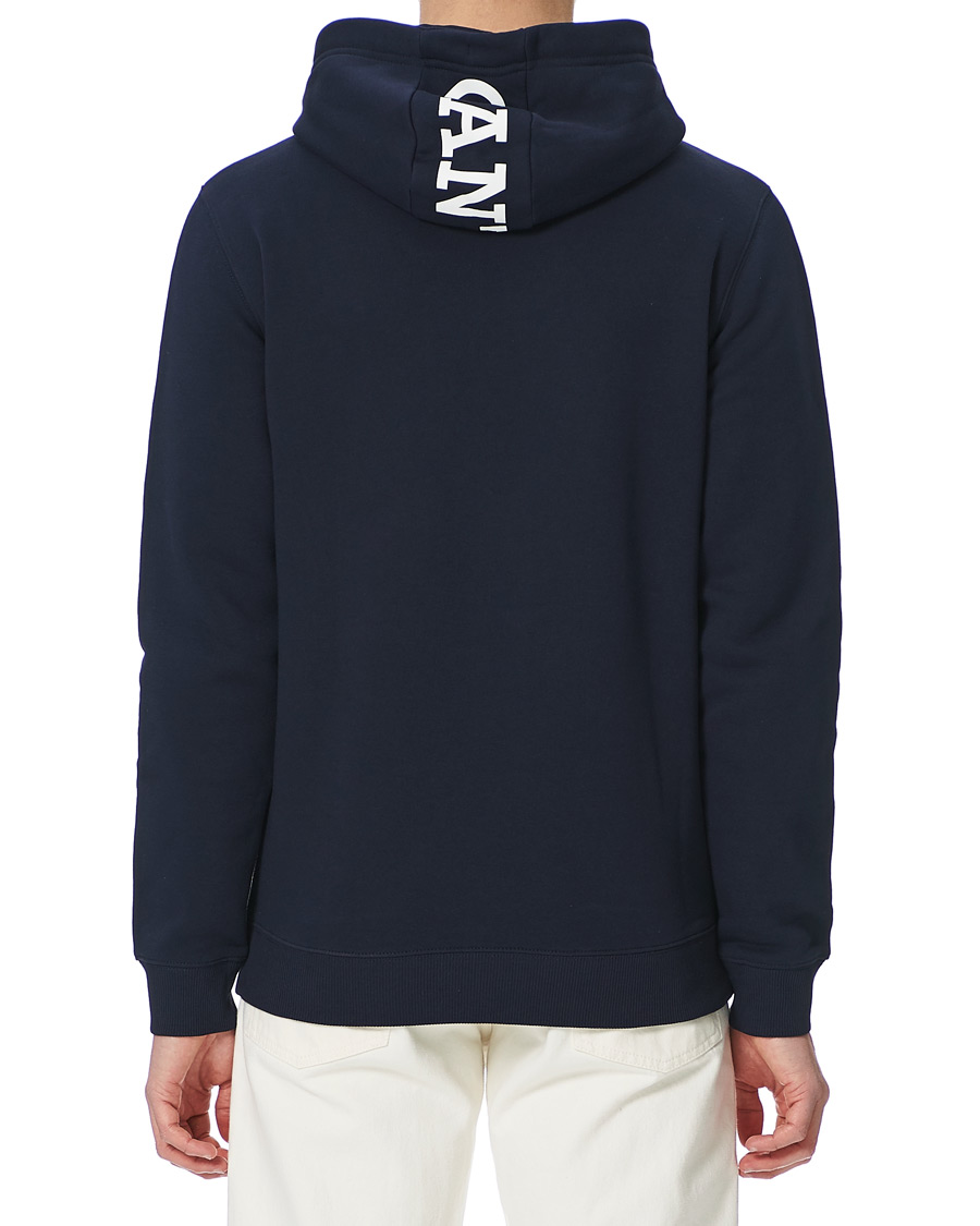 Herr | Tröjor | GANT | Nautical Logo Hoodie Evening Blue