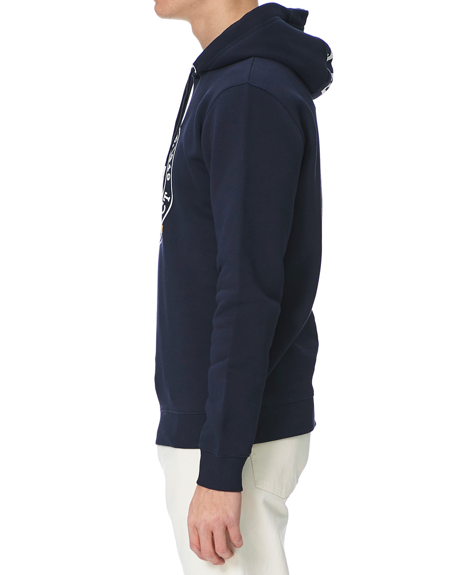 Herr | Tröjor | GANT | Nautical Logo Hoodie Evening Blue