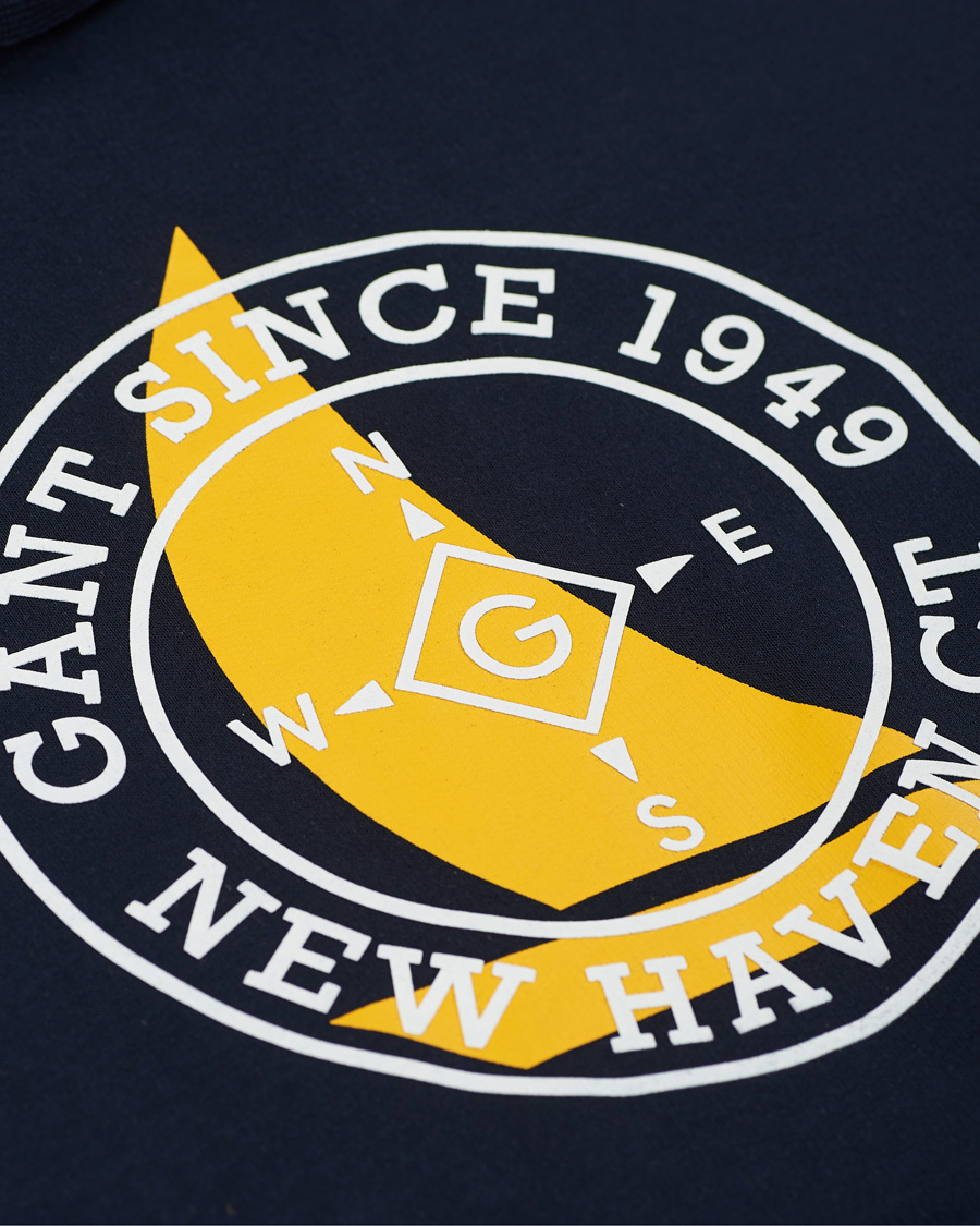 Herr | Tröjor | GANT | Nautical Logo Hoodie Evening Blue