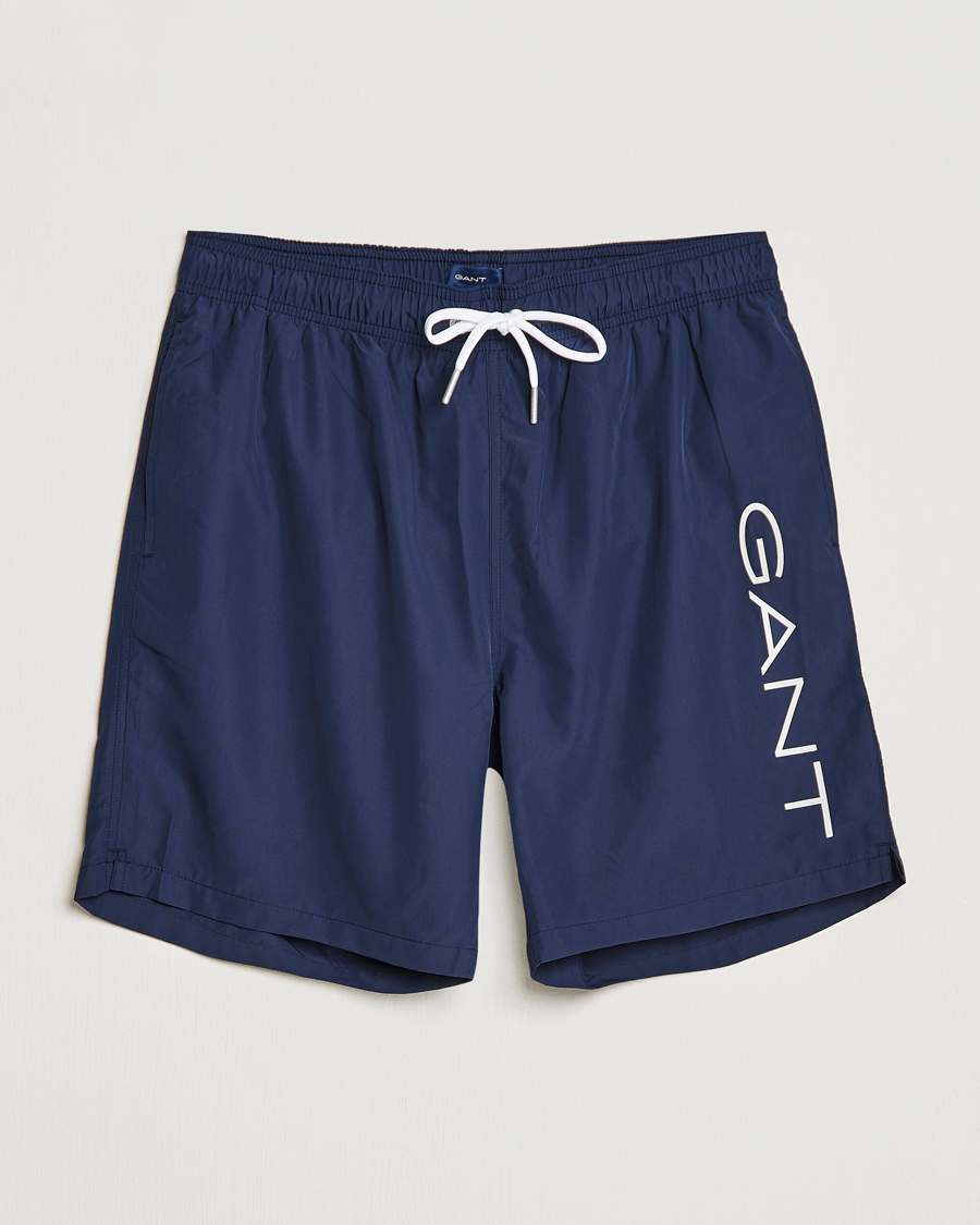 Herr | Badbyxor | GANT | Lightweight Logo Swimshorts Marine