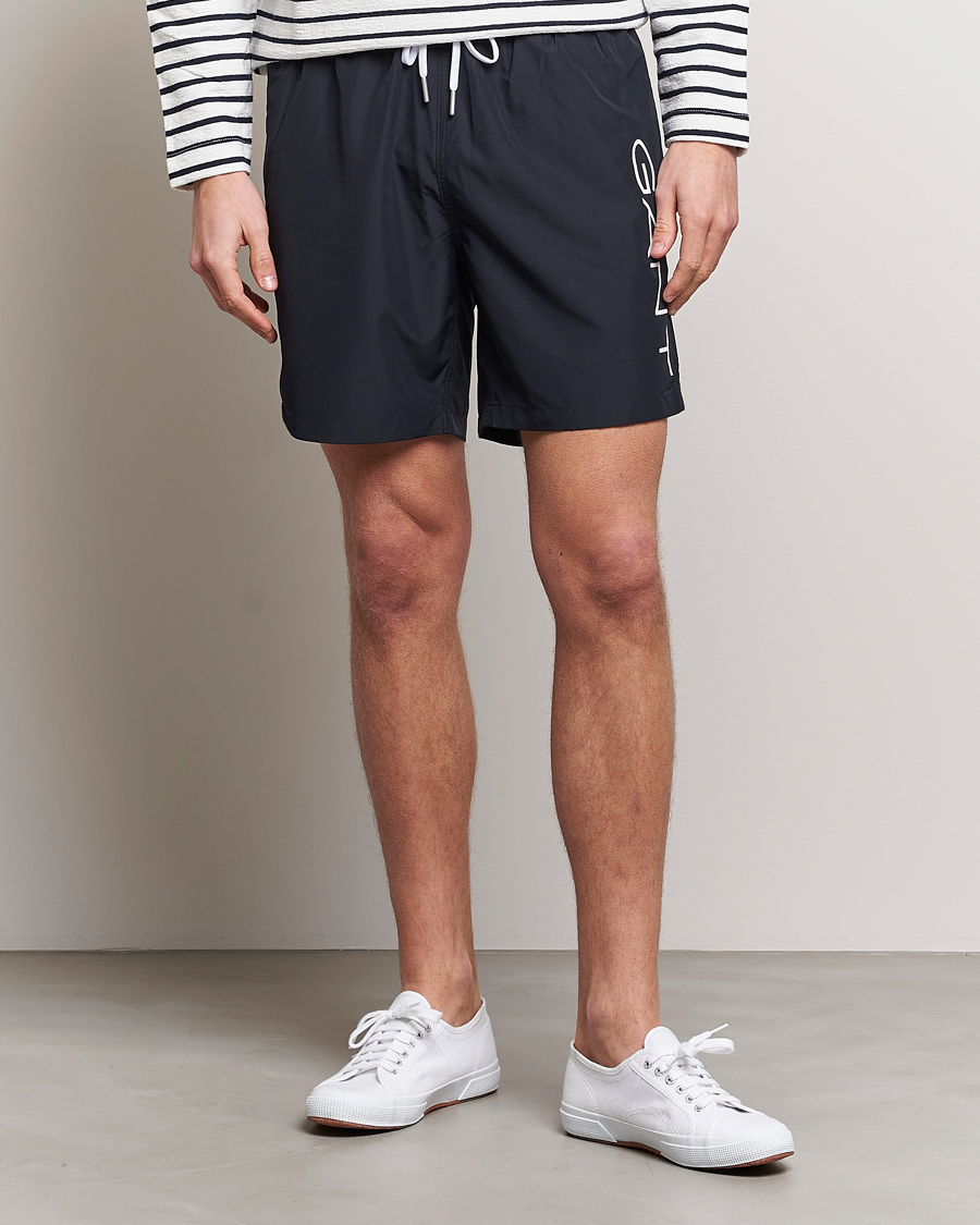 Herr | Badbyxor | GANT | Lightweight Logo Swimshorts Black