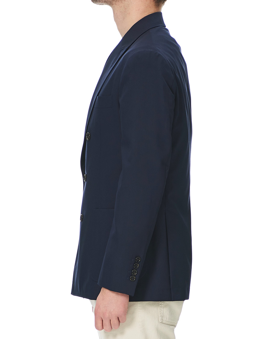 Herr | Kavajer | Brunello Cucinelli | Super 120s Wool Double Breasted Blazer Navy