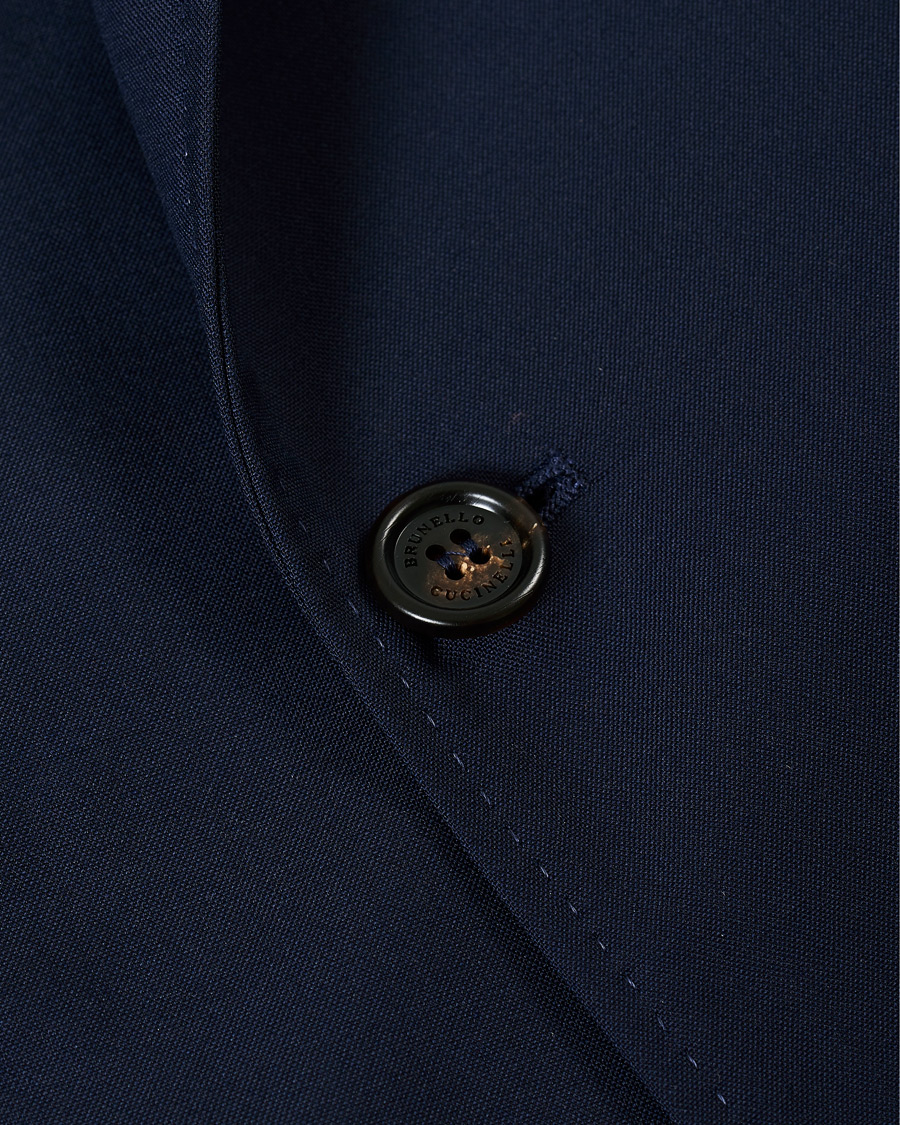 Herr | Kavajer | Brunello Cucinelli | Super 120s Wool Double Breasted Blazer Navy