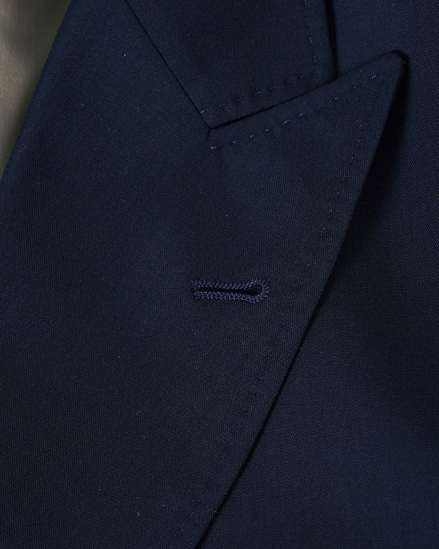 Herr | Kavajer | Brunello Cucinelli | Super 120s Wool Double Breasted Blazer Navy