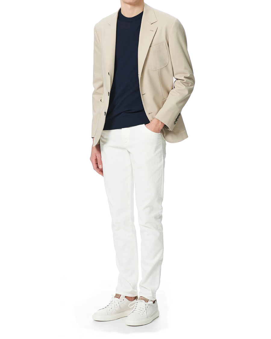 Herr | Kavajer | Brunello Cucinelli | Cotton Gabardine Patch Pocket Blazer Sand