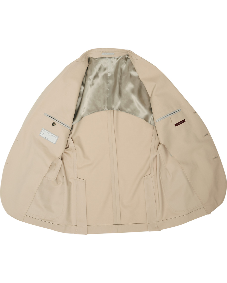Herr | Kavajer | Brunello Cucinelli | Cotton Gabardine Patch Pocket Blazer Sand