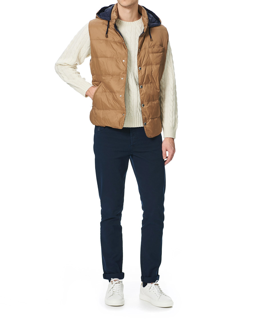 Herr | Byxor | Brunello Cucinelli | Slim Fit 5-Pocket Twill Pants Navy