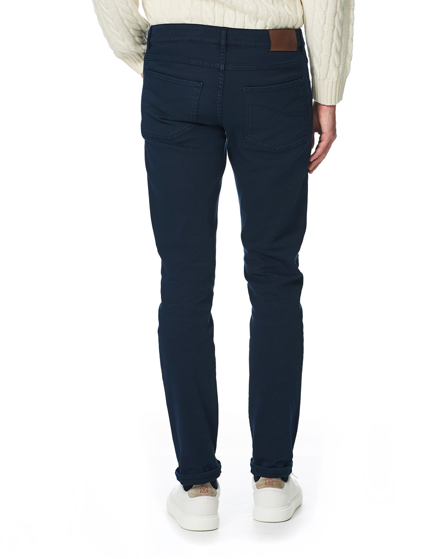 Herr | Byxor | Brunello Cucinelli | Slim Fit 5-Pocket Twill Pants Navy