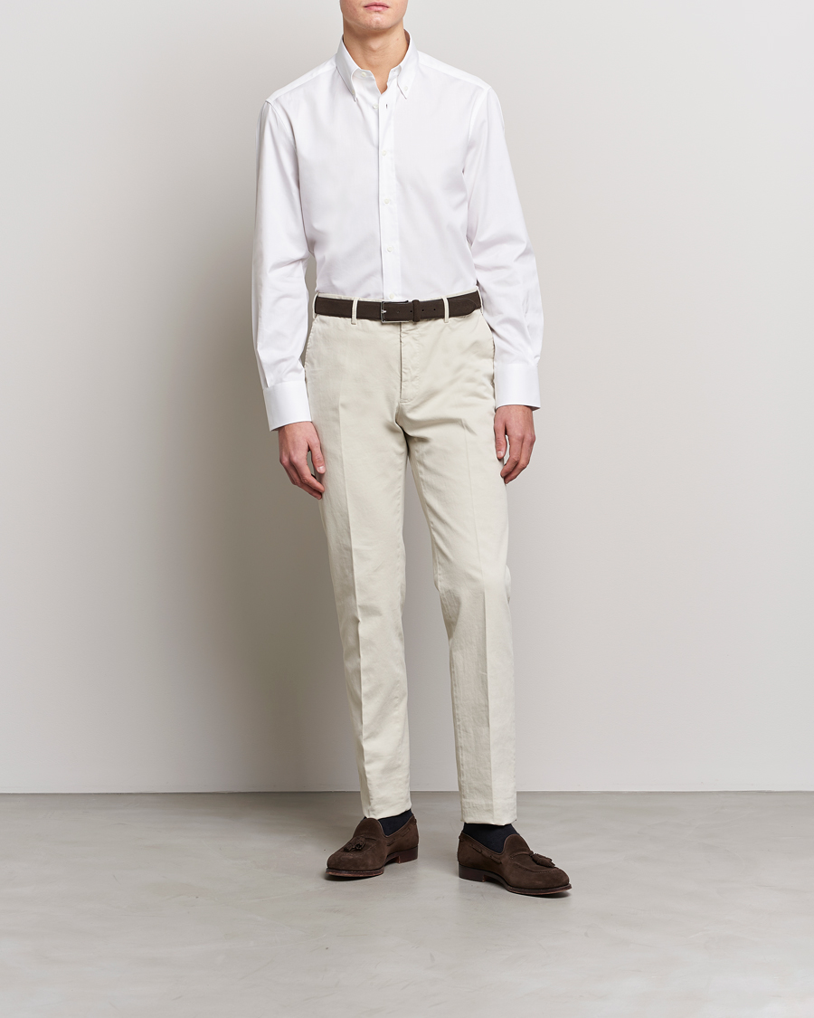 Herr | Skjortor | Brunello Cucinelli | Slim Fit Button Down Shirt White