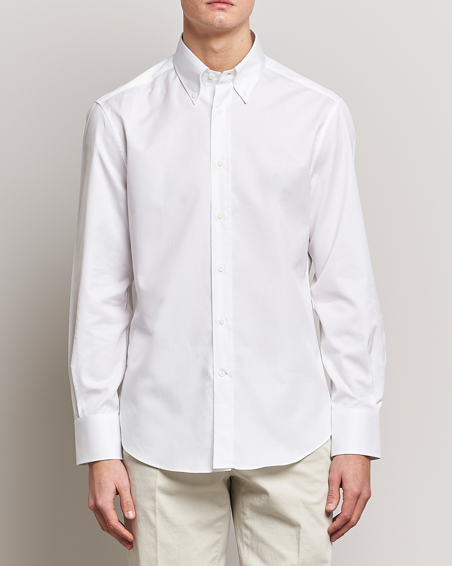Herr | Brunello Cucinelli | Brunello Cucinelli | Slim Fit Twill Button Down Shirt White