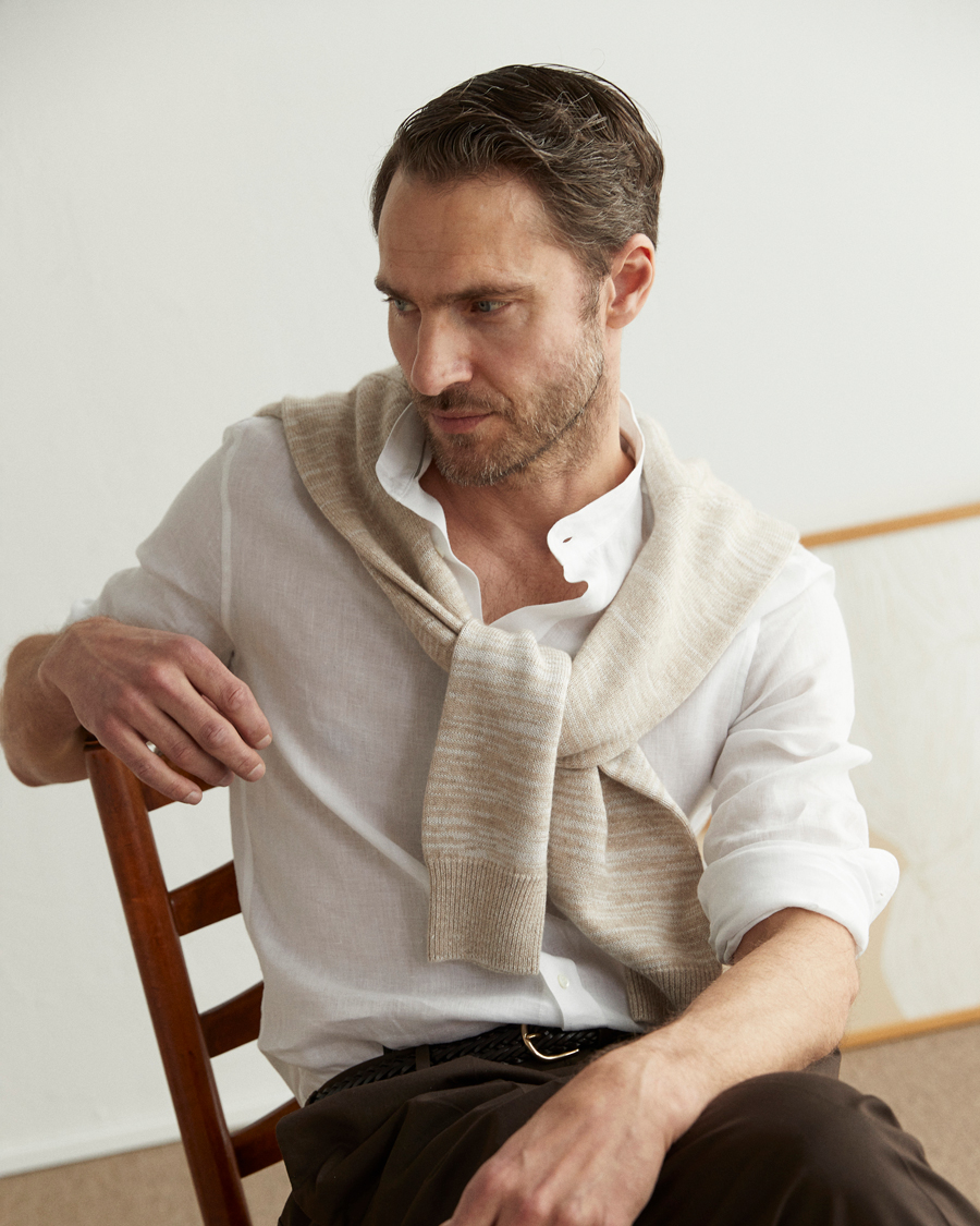 Herr | Skjortor | Brunello Cucinelli | Slim Fit Button Down Shirt White