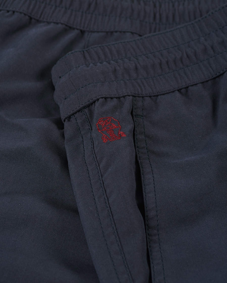 Herr | Badbyxor | Brunello Cucinelli | Drawstring Swim Trunks Navy