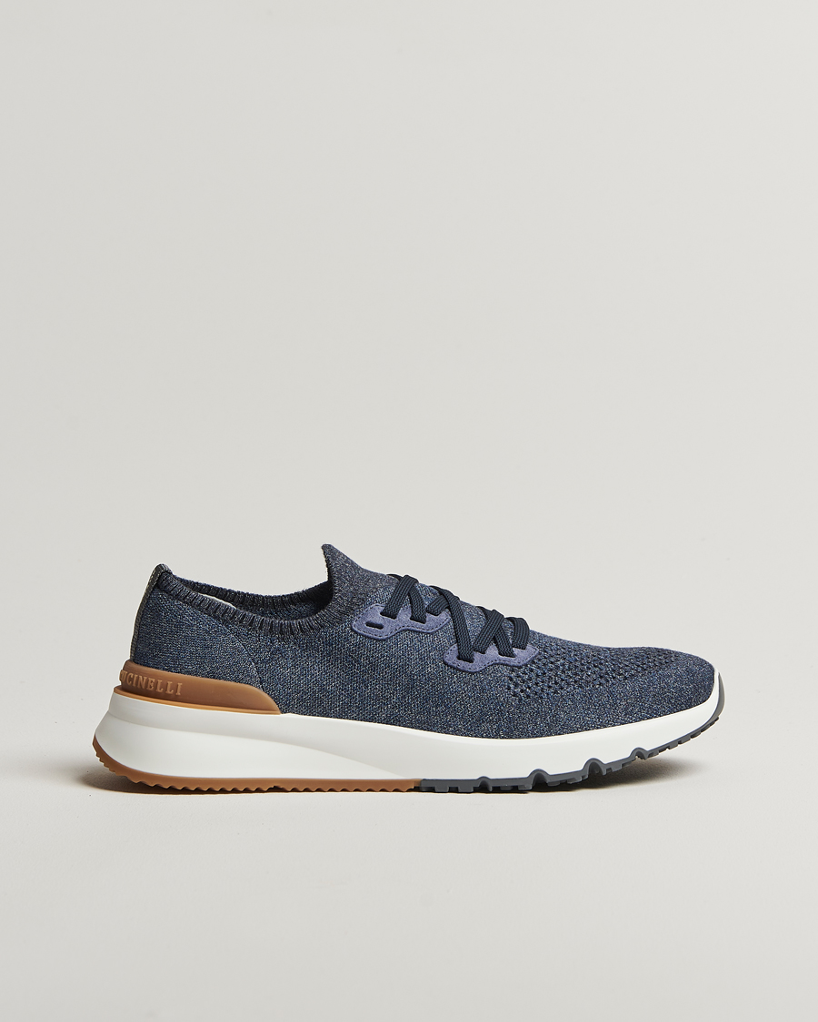 Herr | Brunello Cucinelli Mesh Running Sneakers Dark Blue | Brunello Cucinelli | Mesh Running Sneakers Dark Blue