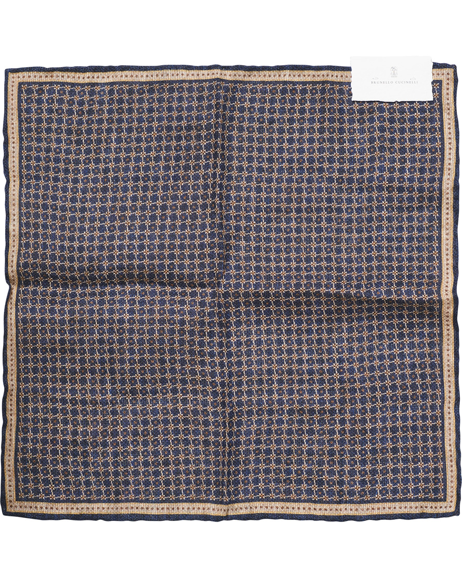 Herr | Brunello Cucinelli Pocket Square Navy | Brunello Cucinelli | Pocket Square Navy