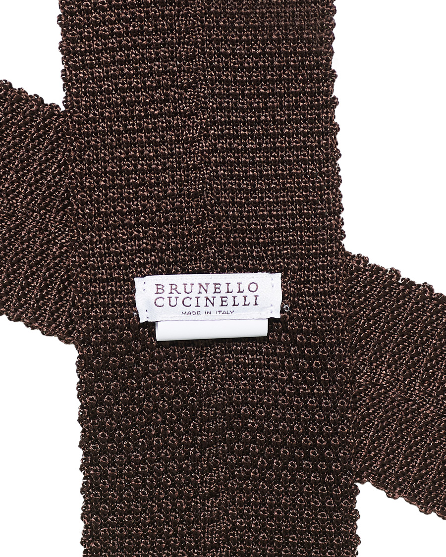 Herr | Brunello Cucinelli Knitted Tie Brown | Brunello Cucinelli | Knitted Tie Brown