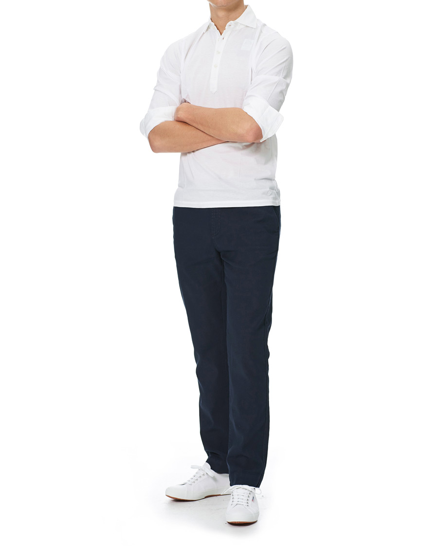 Herr | Byxor | Morris | Winward Linen Drawstring Pants Blue
