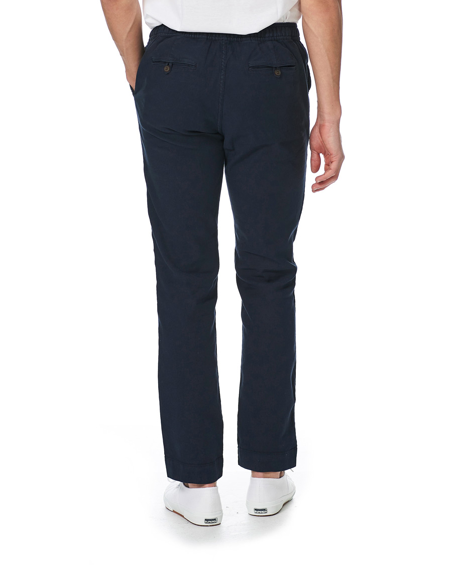 Herr | Byxor | Morris | Winward Linen Drawstring Pants Blue