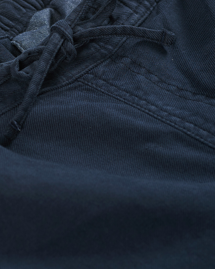 Herr | Byxor | Morris | Winward Linen Drawstring Pants Blue